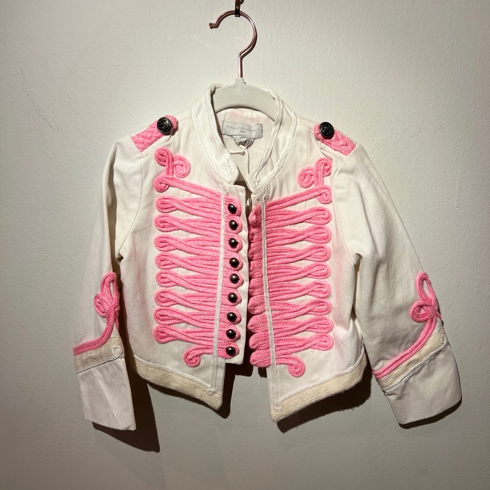 Stella McCartney Kids Military Jacket w/ Pink Lace (4 Years)